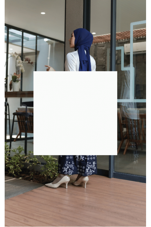 Azaya Rok Sarung Navy
